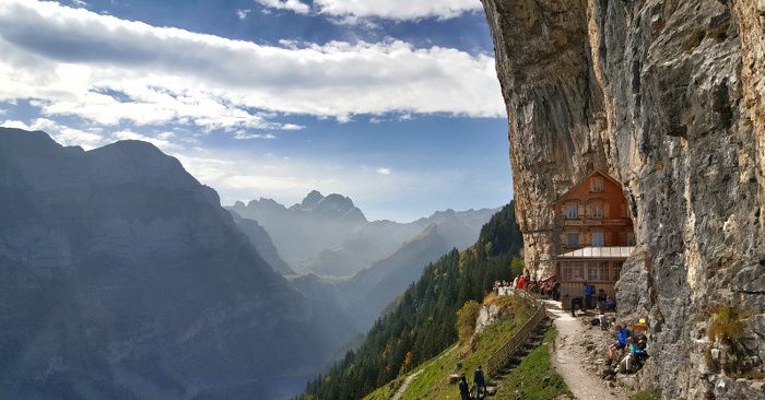 L h  tel Aescher  chalet dans montagne Appenzell