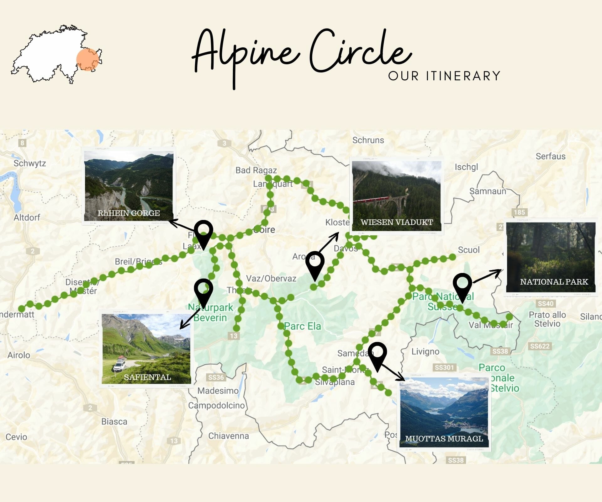 Road trip in Graubünden: 8 days along the Alpine Circle route