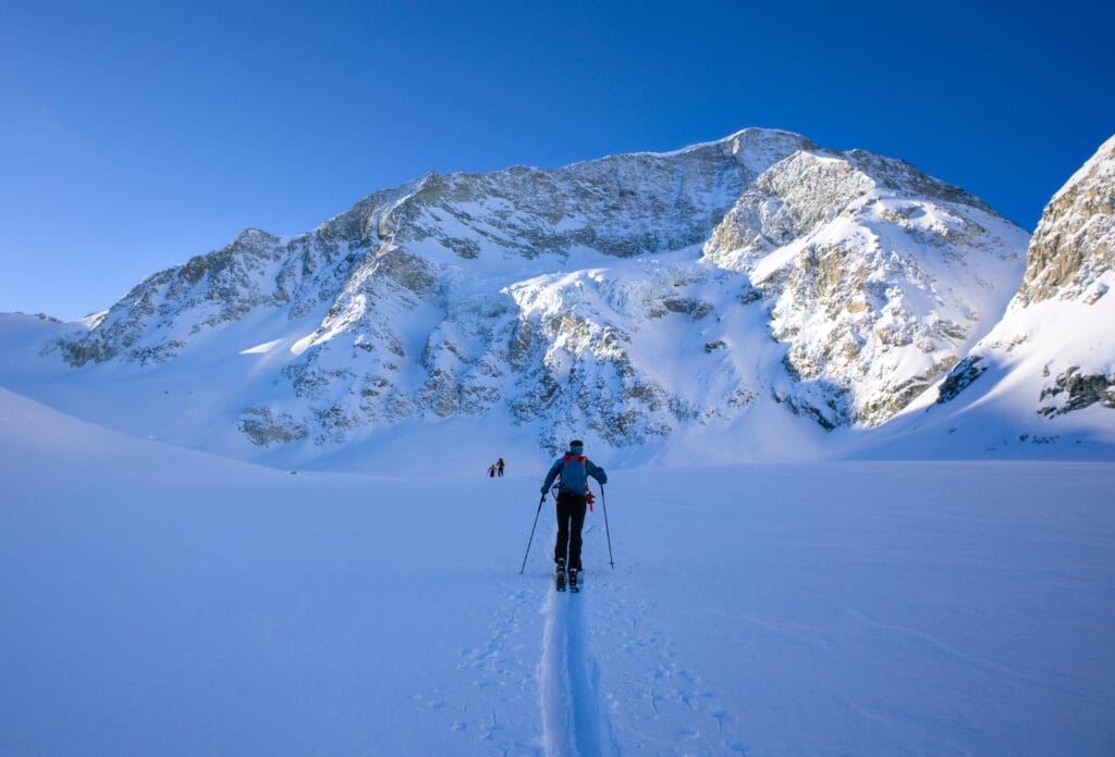 ski de rando sur glacier