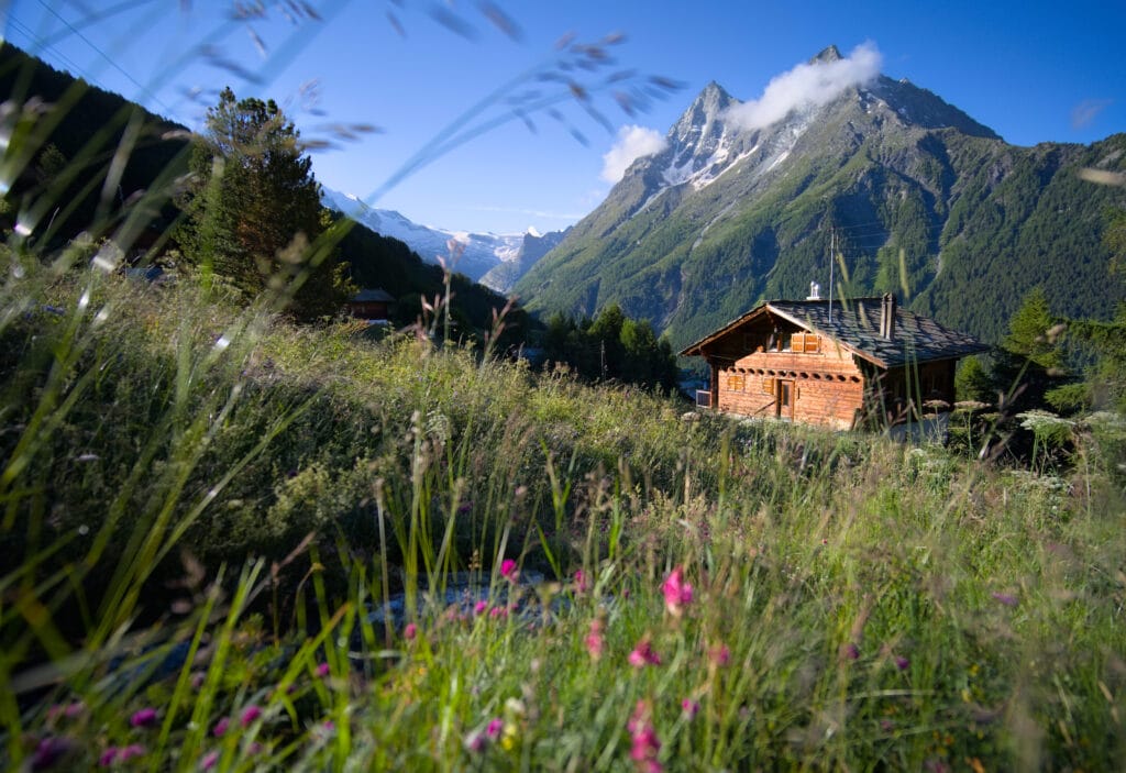 chalet avec vue sur les Dents de Veisivi