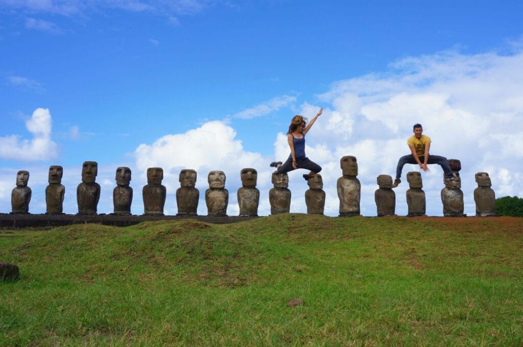 les statues d'Ahu Tongariki