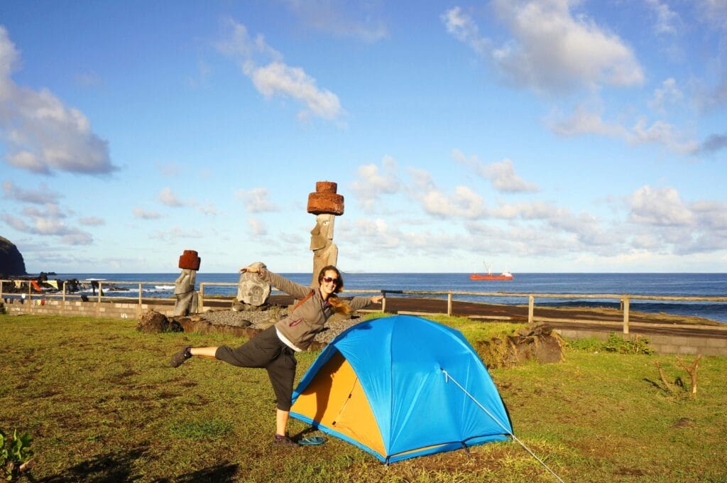 our camping spot on Easter Island