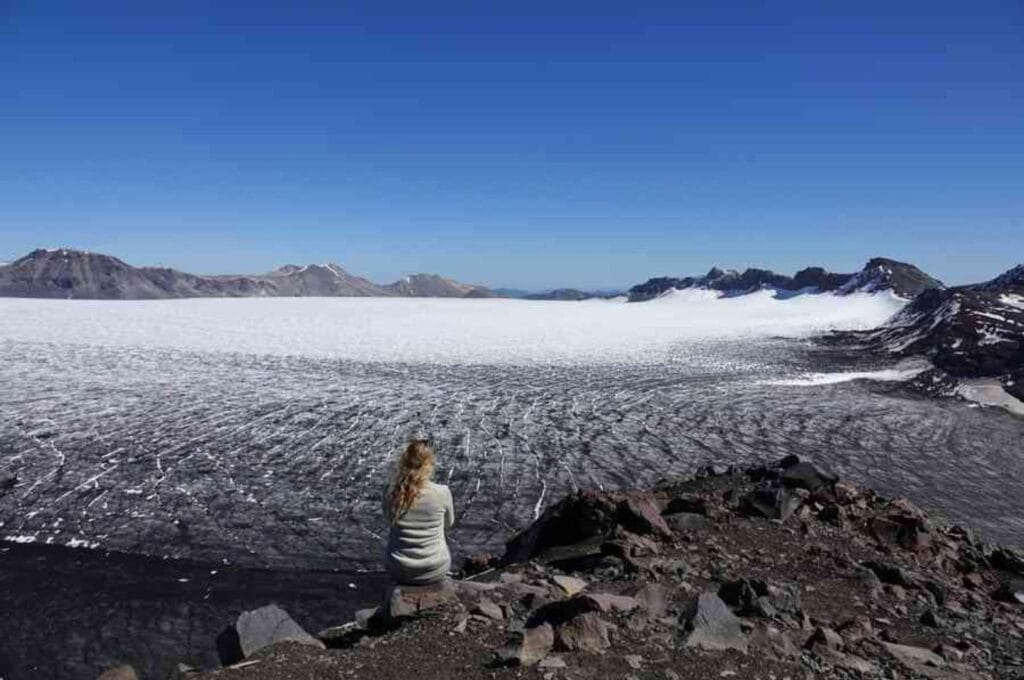 la caldeira du volcan Nevados de Sollipulli