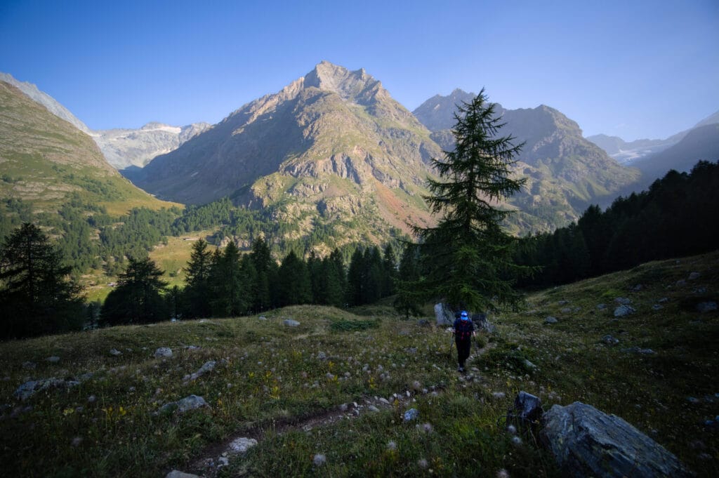 au-dessus de Prareyer dans la vallée de Valpelline