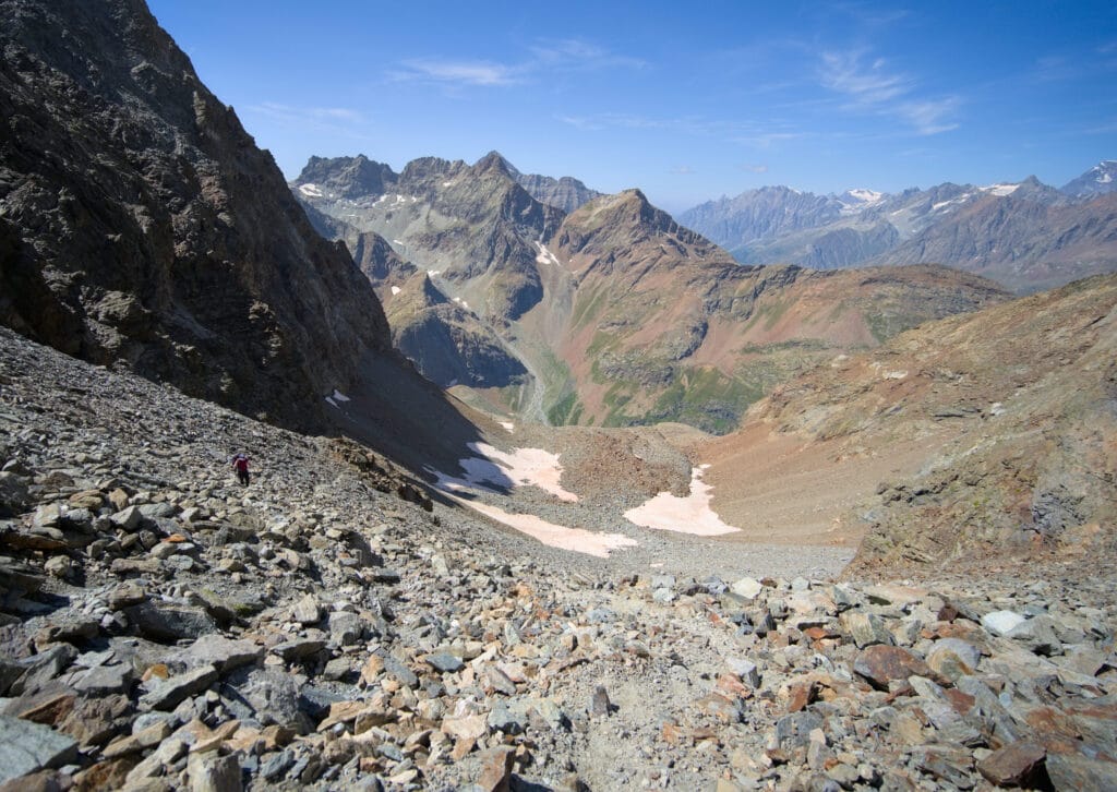 la pente finale du col de Valcornera