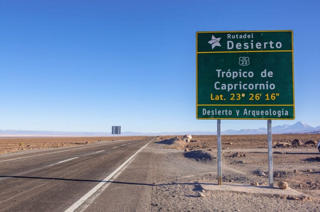 the Tropic of Capricorn in the Atacama Desert