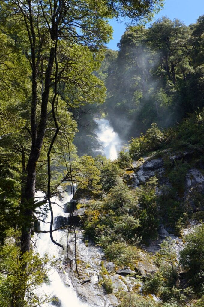 cascade dans le parc national huerquehue