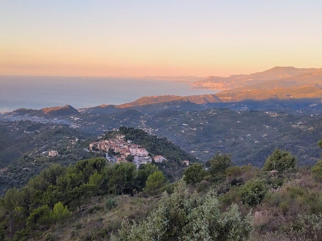 la vue sur Seborga et la côte