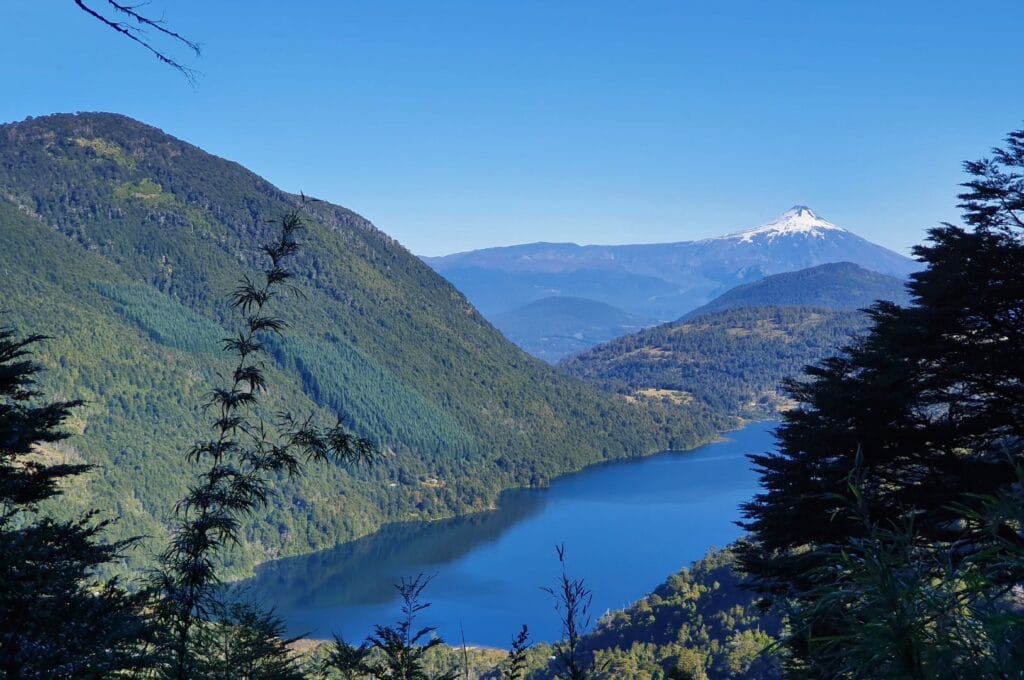 view of lake tinquilco from huerquehue park