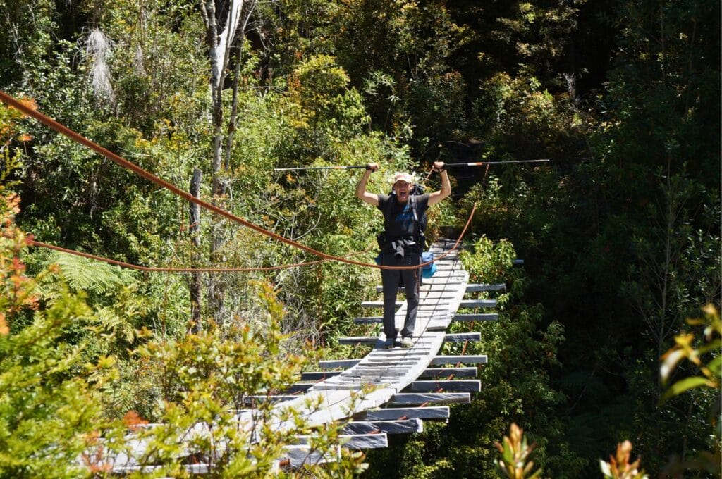 Benoit sur le sentier du trek Travesia valle el callao