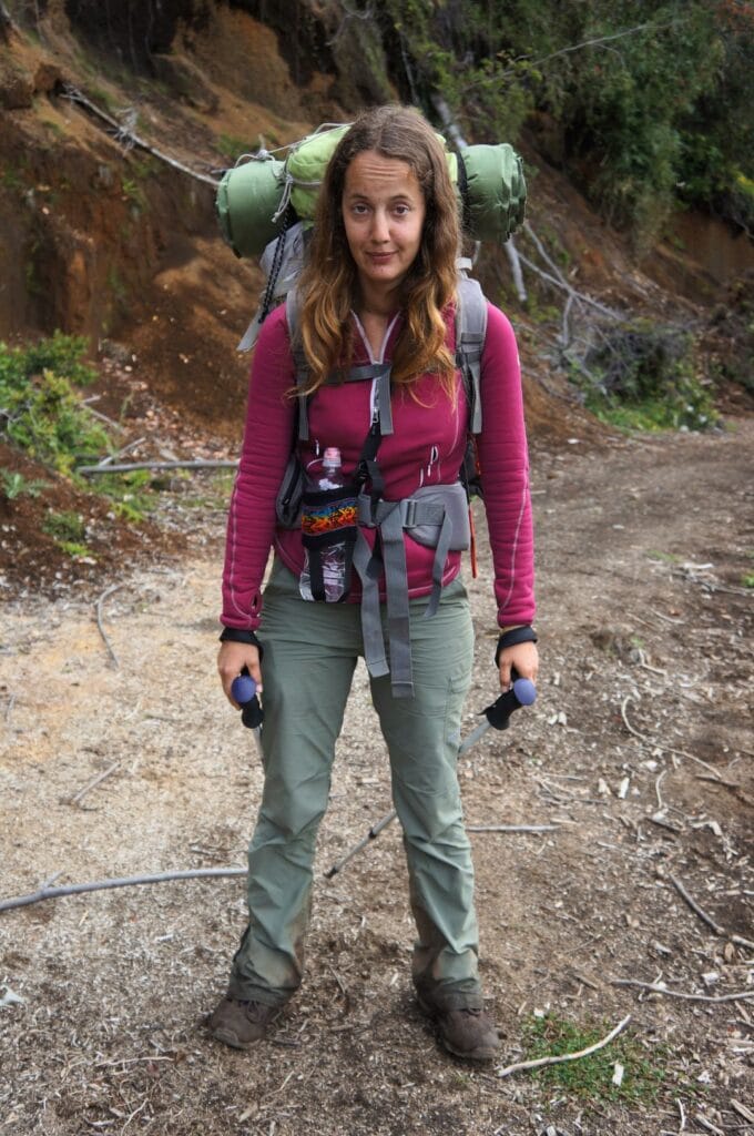 Fabienne à la fin du trek Traversia valle el callao