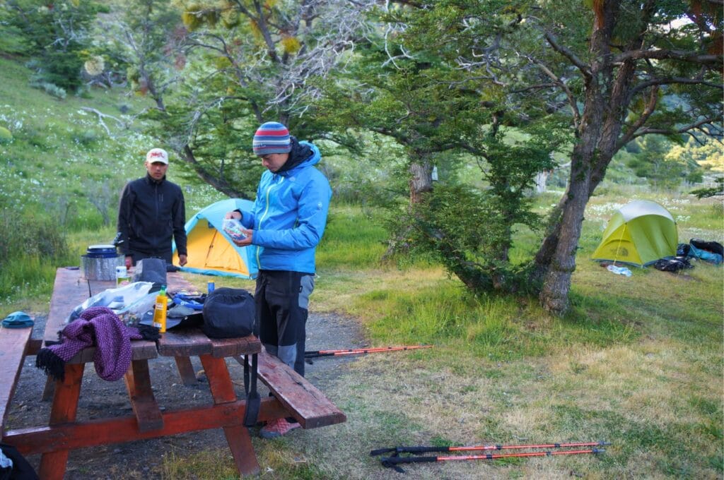 camping on the O trek