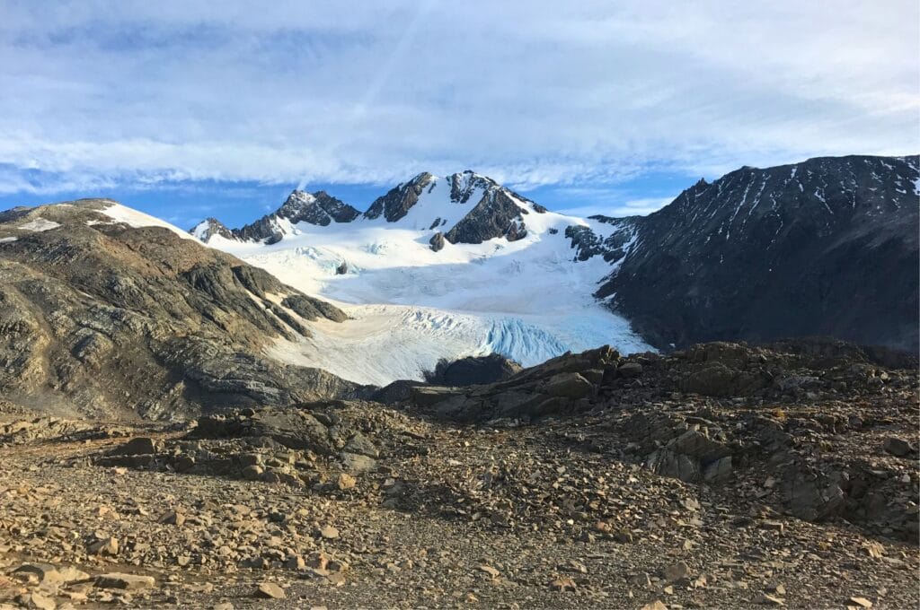 view from John Gardner Pass on O trek