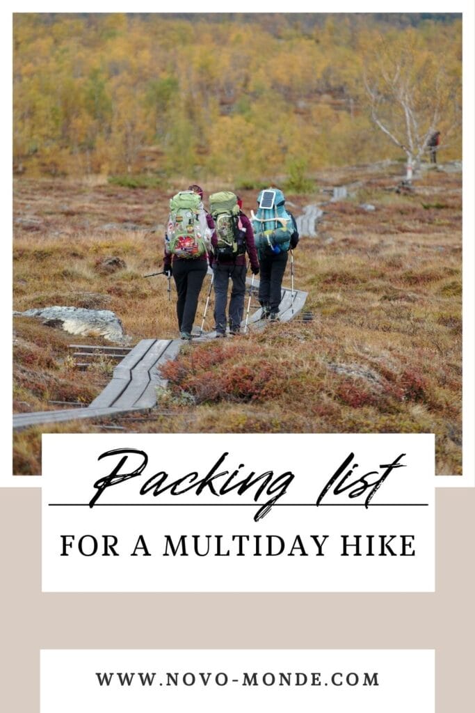 our gear list for a multiday hike