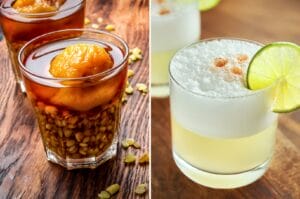 les boissons typiques du Chili : le mote con huesillos et le pisco sour