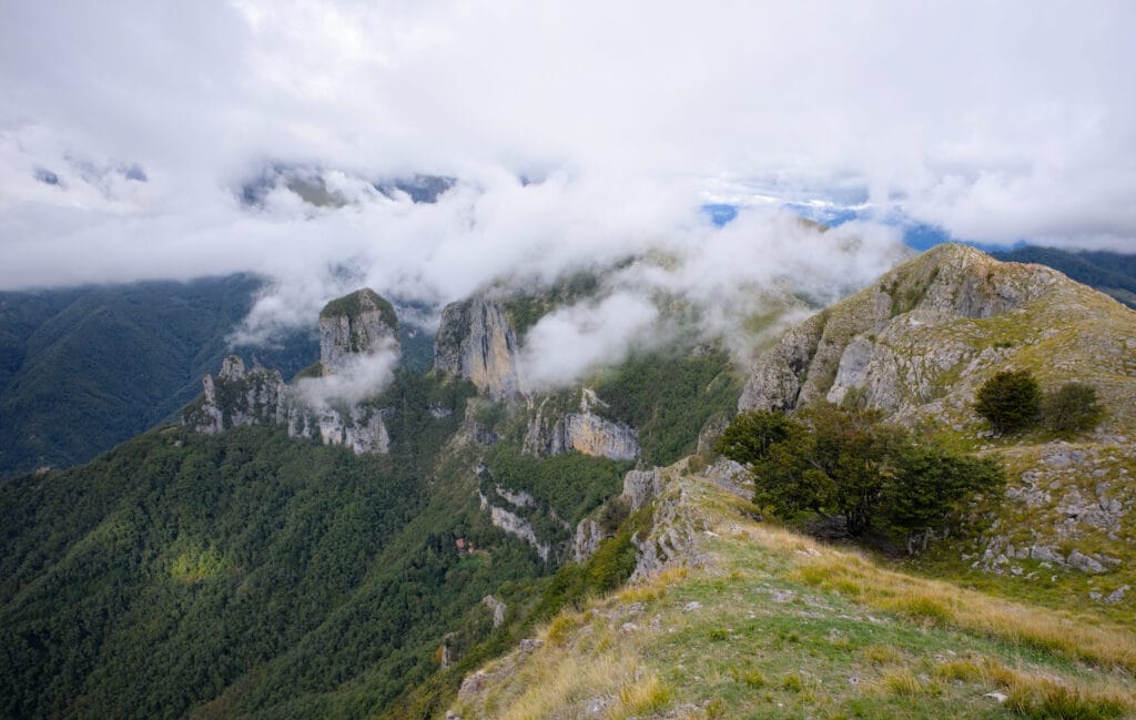 la vue sur le monte Procinto depuis le Monte Matanna