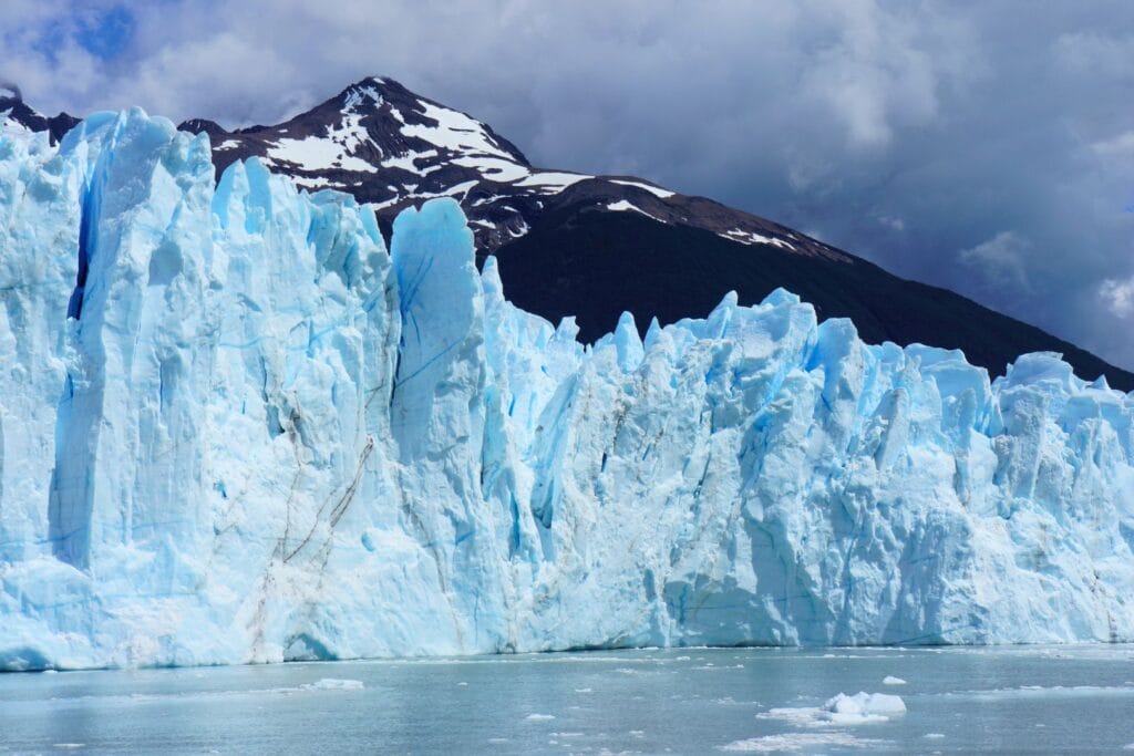 view of the glacier from the boat