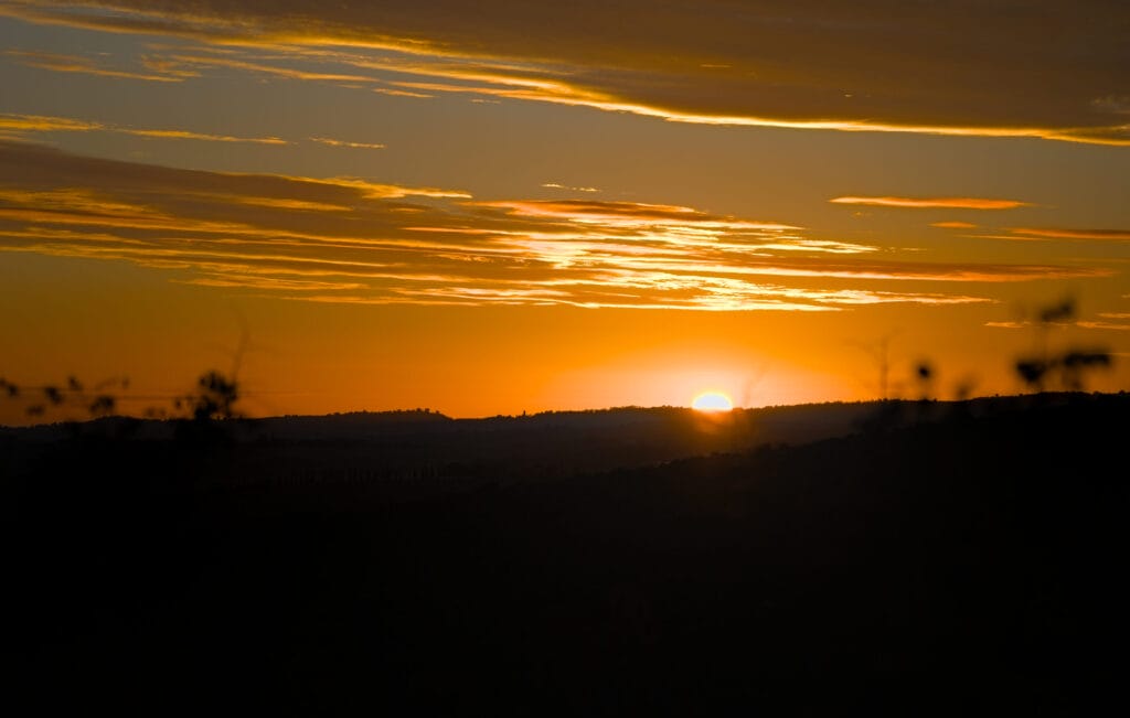 coucher de soleil saturnia