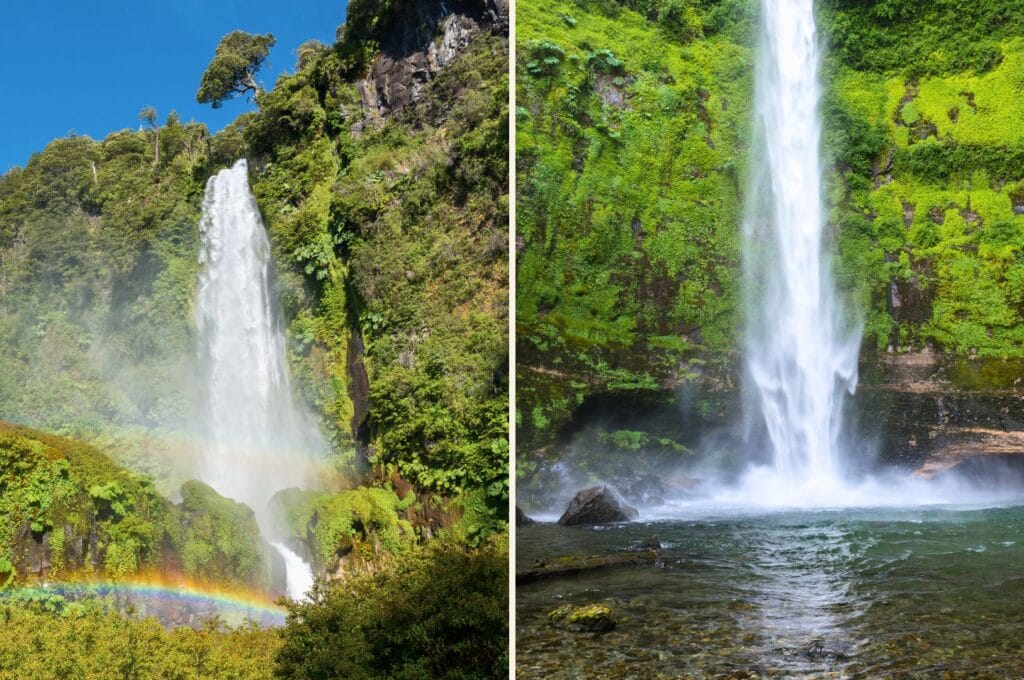 the waterfall route in Pucon