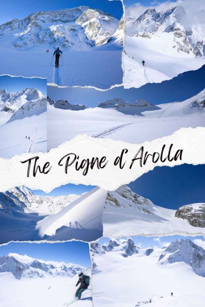 backcountry skiing to Pigne d'Arolla