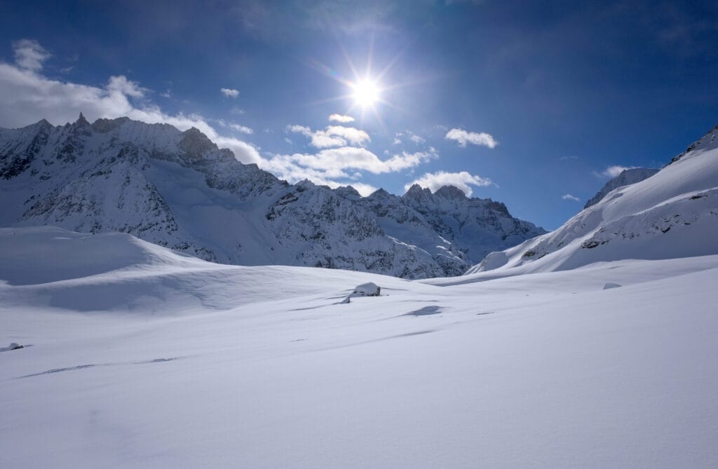 Arrola 1er plateau avant d'arriver sur la glacier de Pièce