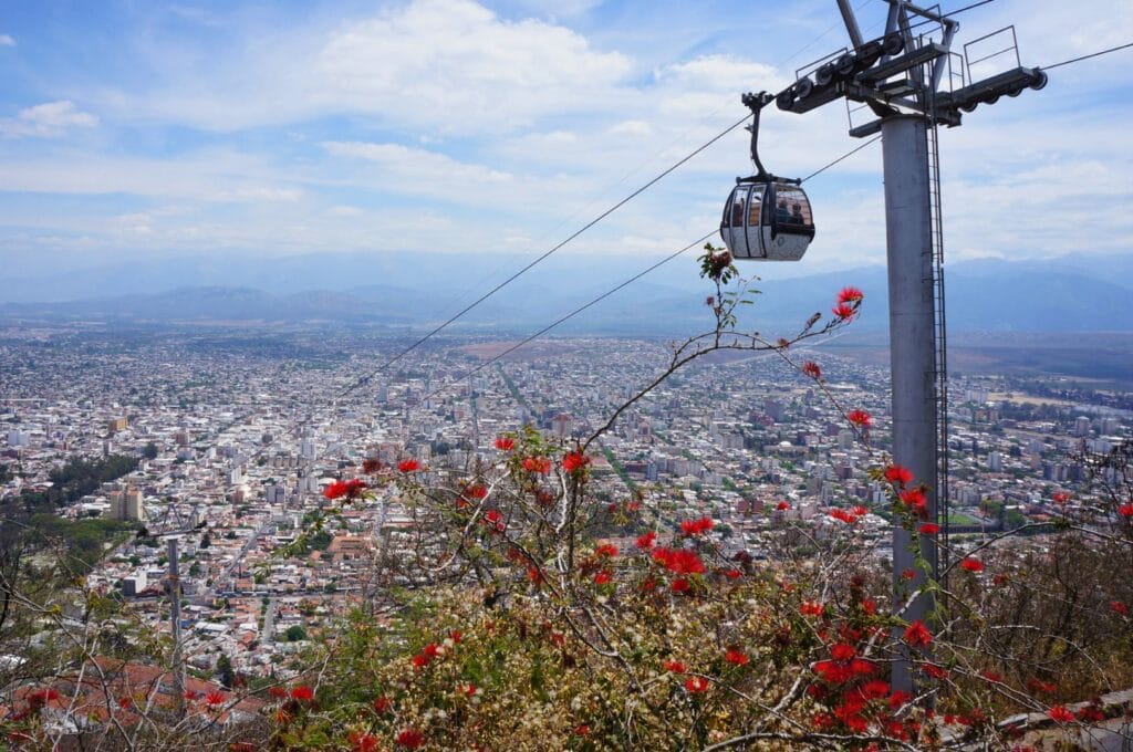 view from Cerro San Bernardo in Salta