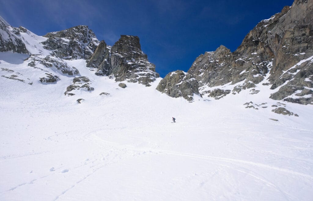 Sortie du couloir de la cabane des Vignettes