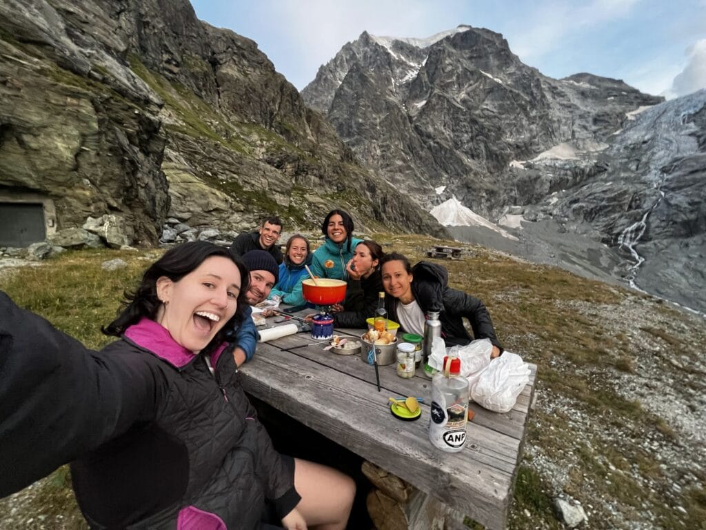 fondue bivouac à Arolla