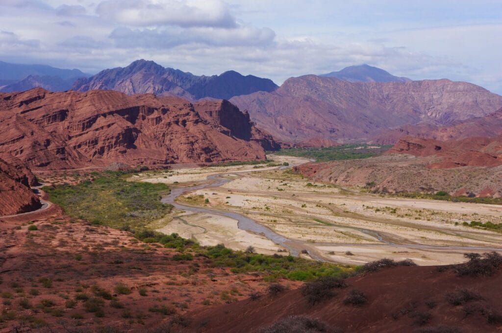 view from the mirador Tres Cruces in Argentina