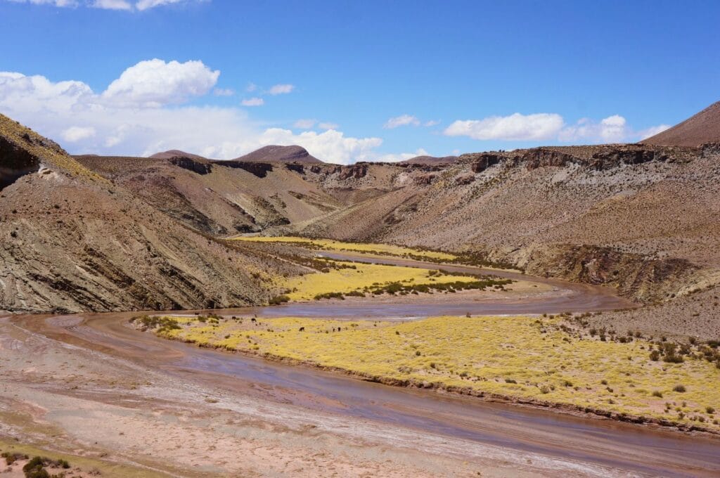 landscape on Route 40 in northwest Argentina