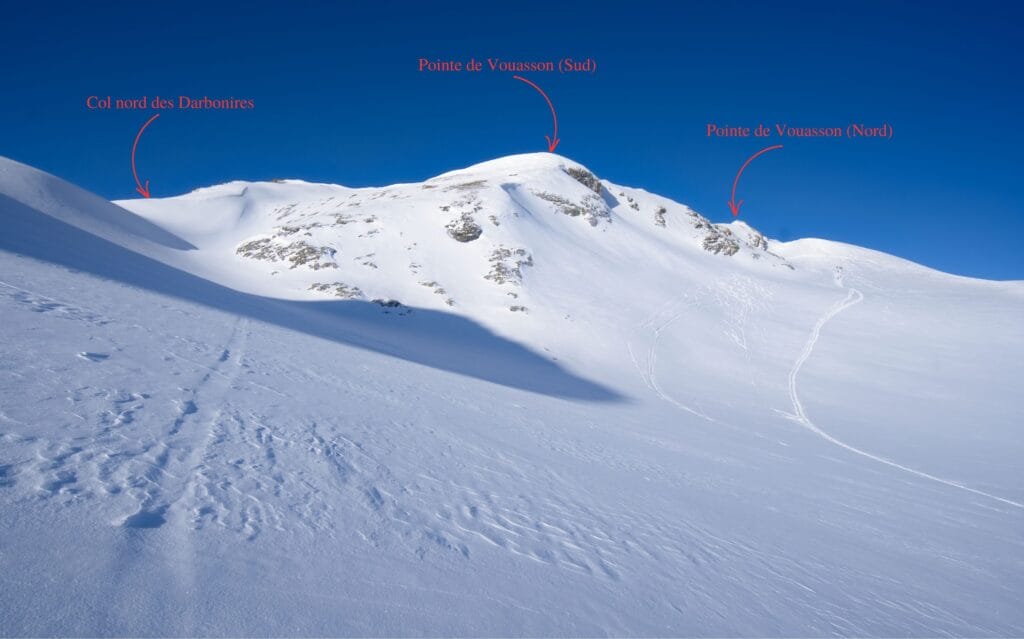 La pointe de Vouasson depuis le col