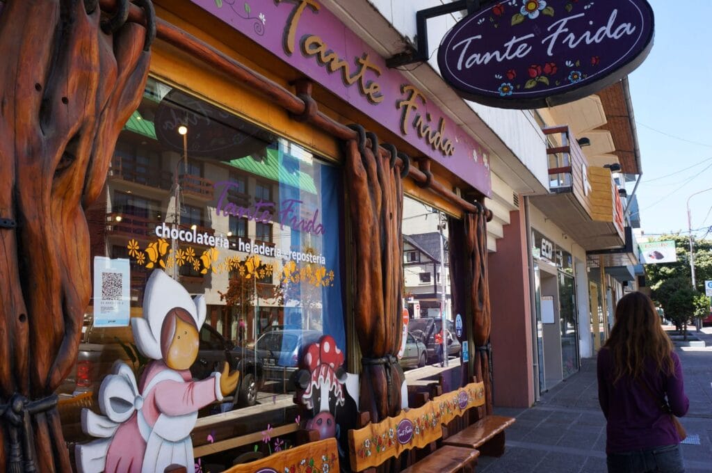 devanture d'une chocolaterie à Bariloche en Argentine