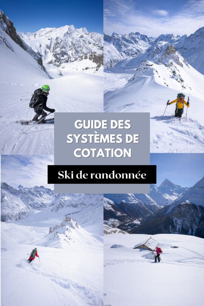 ski de randonnée: les différents systèmes de cotations