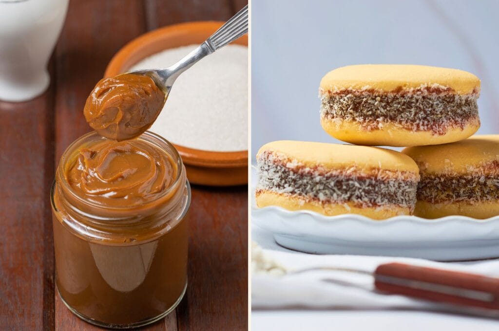 pot de dulce de leche et alfajores