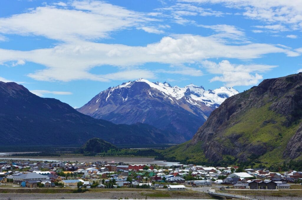 village El Chalten en Argentine depuis le cerro