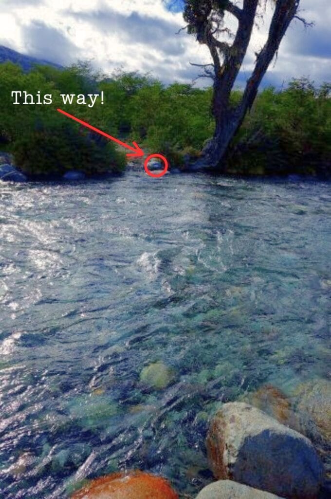 trail flooded by snowmelt in patagonia