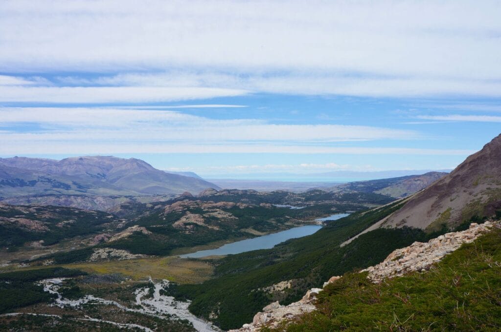 Vue sur la laguna Madre depuis le Fitz Roy