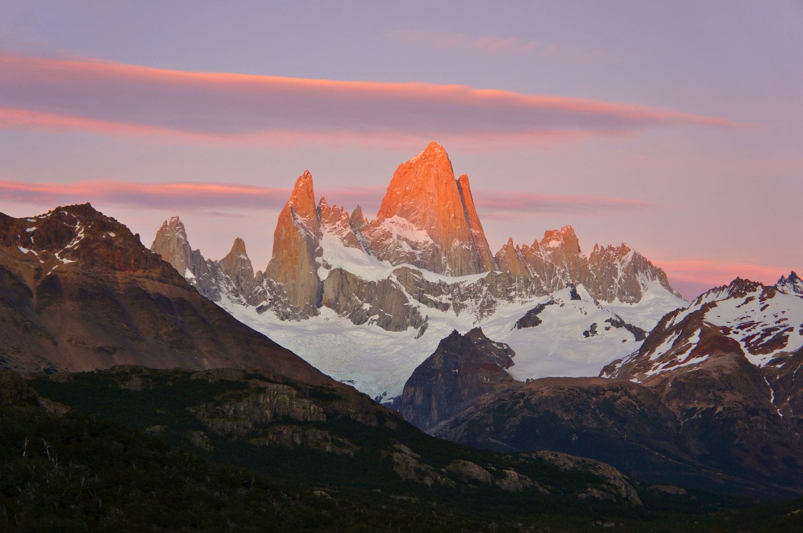 lever du soleil sur le fitz Roy