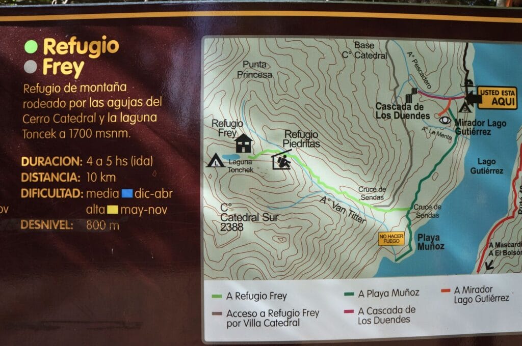 map of the frey refuge hike