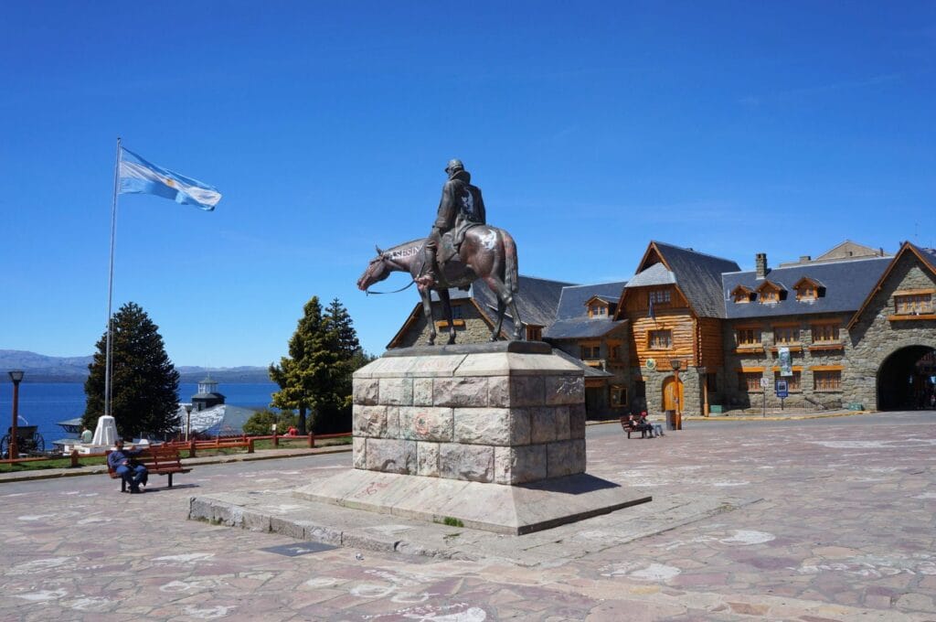 statue in Bariloche's main square