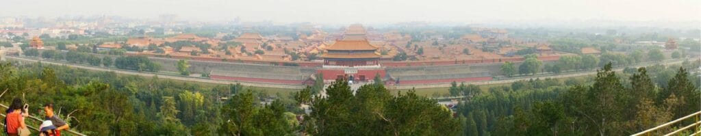 vue panoramique de la cité interdite depuis le parc Jingshan