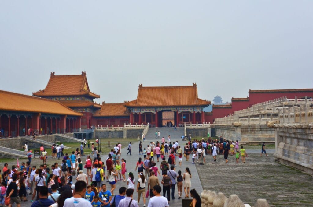 à l'intérieur de la cité interdite à Pékin